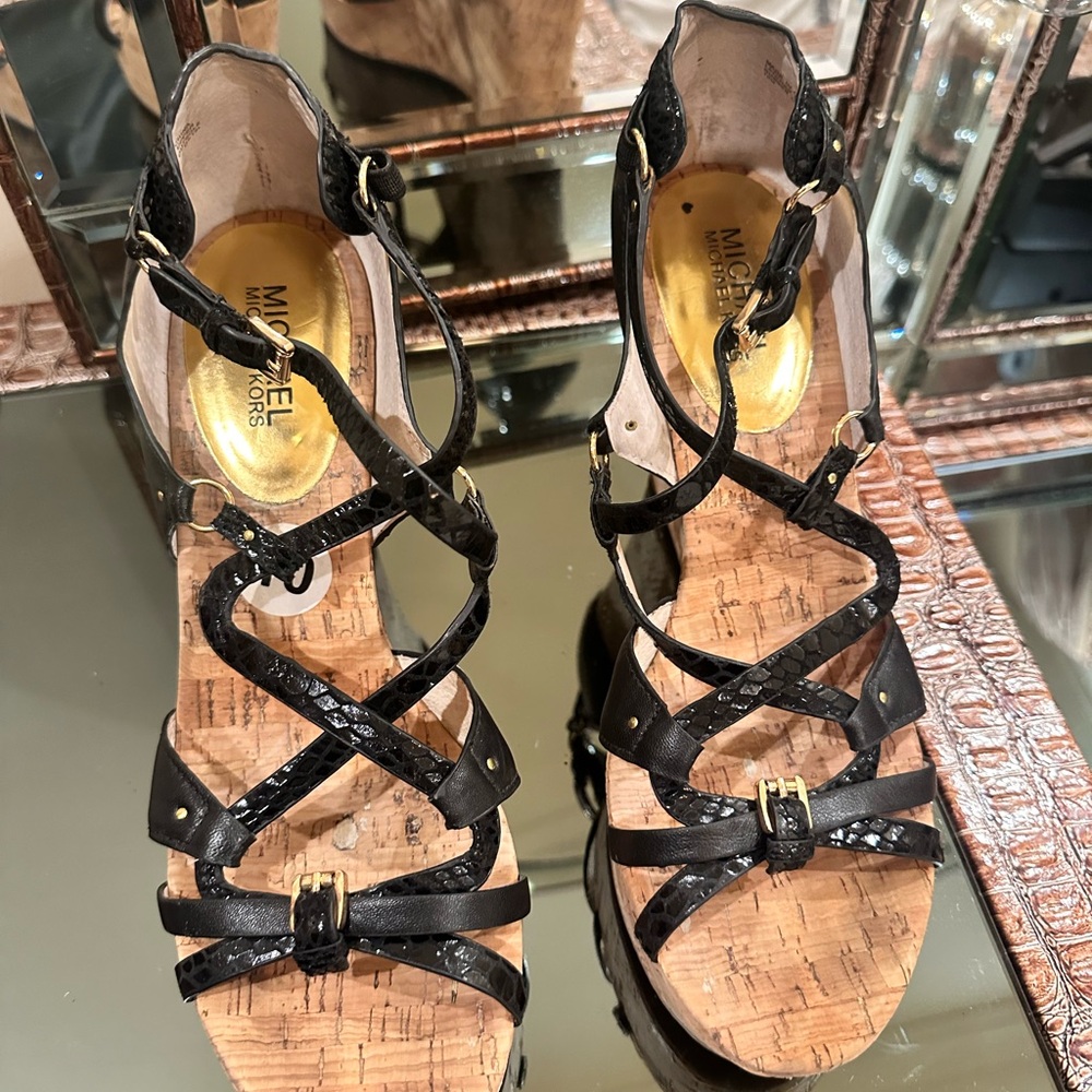 Michael Kors Black Wedges